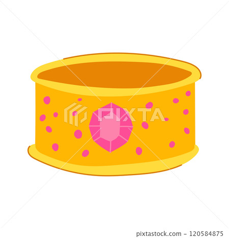 charm bracelet gold cartoon vector illustration 120584875
