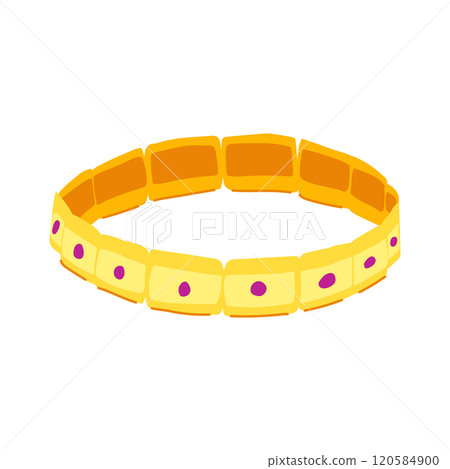 accessory bracelet gold cartoon vector illustration 120584900