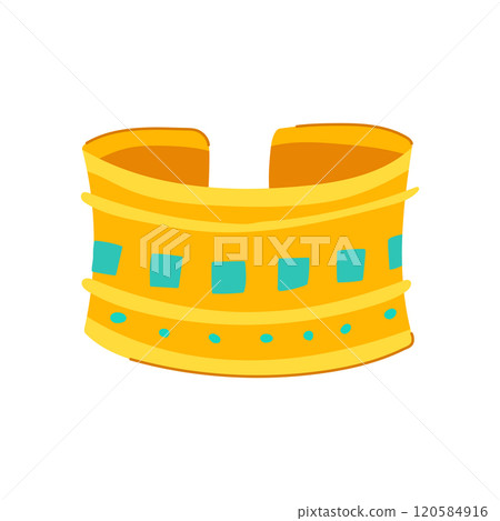 fashion bracelet gold cartoon vector illustration fashion bracelet gold cartoon vector illustration 120584916