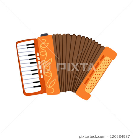 folk accordion cartoon vector illustration folk accordion cartoon vector illustration 120584987