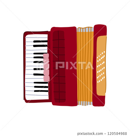 polka accordion cartoon vector illustration 120584988