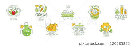 Cooking Logo and Culinary Label Original Design Vector Set 120585263
