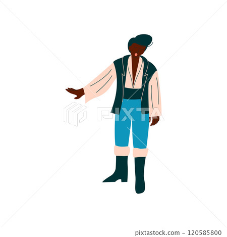 Male Opera Singer Performing On Stage, African Amercian Man Giving Representation Vector Illustration Male Opera Singer Performing On Stage, African Amercian Man Giving Representation Vector Illustration 120585800