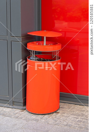 Red Trash Can Ashtray 120585881
