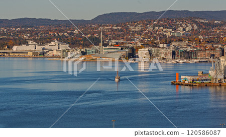Aerial View Oslo Autumn 120586087