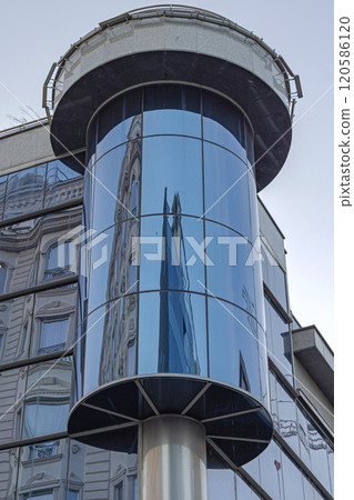 Round Blue Glass Building Round Blue Glass Building 120586120