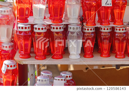 Red Votive Candle Lamps 120586143