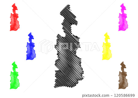 Guaynabo municipality (Commonwealth of Puerto Rico, Porto Rico, PR, Unincorporated territories of the United States) map vector illustration, scribble sketch Guaynabo map 120586699