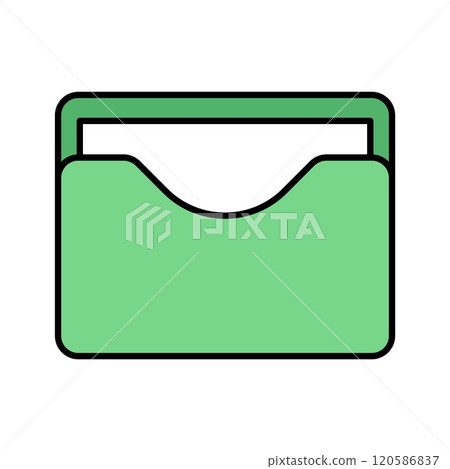Office folder icon. File folder with documents. Folder for reports and archive cases. 120586837