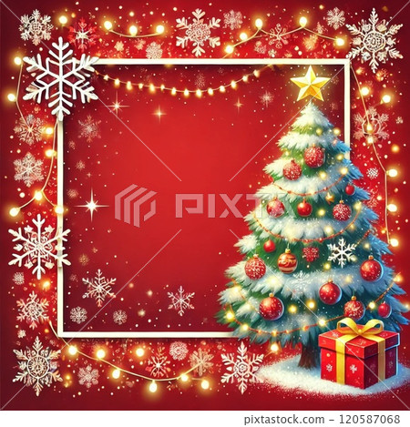 可愛的聖誕樹留言卡 120587068