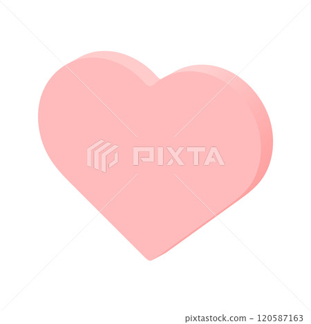 Simple pastel pink heart illustration - Love, LIKE, and mental health image material Simple pastel pink heart illustration - Love, LIKE, and mental health image material 120587163