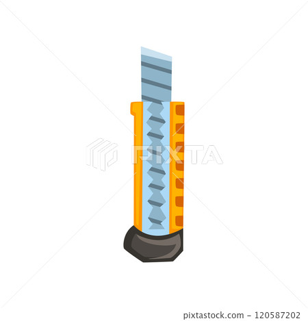 Utility Knife Tool, Cutter Vector Illustration on White Background 120587202