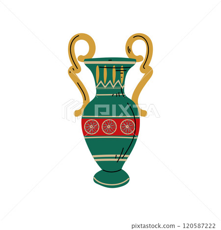 Ancient Vase, Symbol of Traditional Egyptian Culture Vector Illustration 120587222