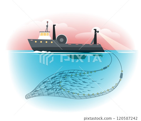 Trawling fishing vessel Trawling fishing vessel 120587242
