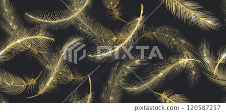 Golden feathers pattern 120587257