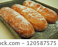 Golden fried bread 120587575