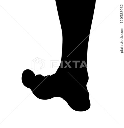 Barefoot foot, woman stepping forward, heel and sole visible. Beautiful, smooth skin, feminine pose Barefoot foot, woman stepping forward, heel and sole visible. Beautiful, smooth skin, feminine pose 120588082