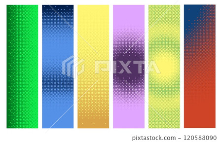 Colorful bitmap texture, abstract pattern halftone background vector set, glitch screen with 8 bit pixels dots effect Colorful bitmap texture, abstract pattern halftone background vector set, glitch screen with 8 bit pixels dots effect 120588090