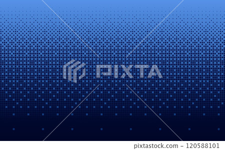 Blue bitmap texture, abstract pattern halftone vector background, glitch screen with flicker pixels, 8 bit retro design 120588101