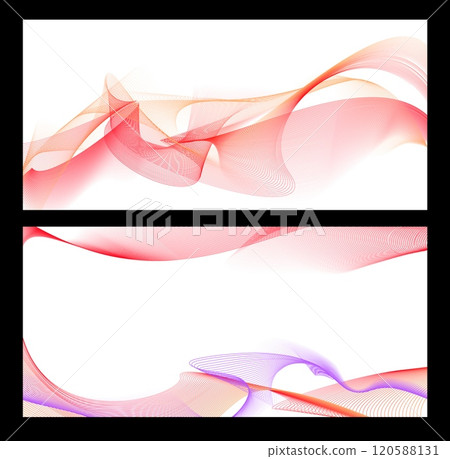 Wave of many red orange gradient lines flow, abstract wavy stripes, curvy dynamic sound waves, energy pulsing vector set Wave of many red orange gradient lines flow, abstract wavy stripes, curvy dynamic sound waves, energy pulsing vector set 120588131