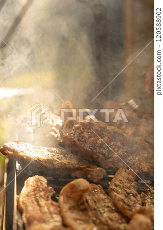 the meat is grilled the meat is grilled 120588902