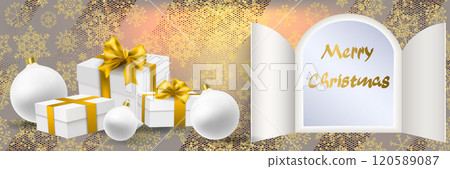 Christmas advent door opening on red 120589087