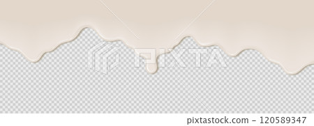 Slime substance dripping realistic vector illustration 120589347