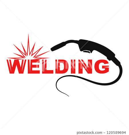 Simple symbol of electric welding machine 120589694