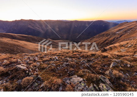 sunrise in Fagaras Mountains, Romania 120590145