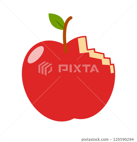 Half-eaten apple icon 120590294