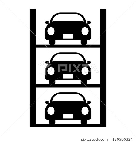 多層停車場 3 層剪影 120590324