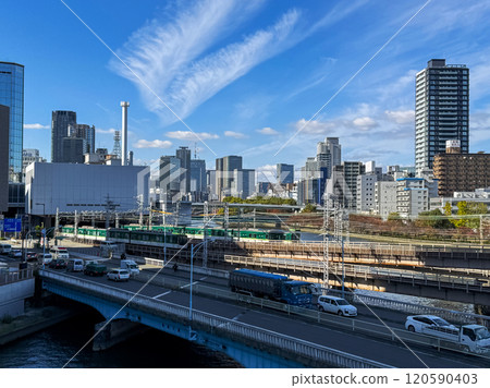 大阪市中央區天滿橋週邊風景 120590403
