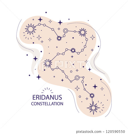 Star constellation Eridanus vector illustration Star constellation Eridanus vector illustration 120590550
