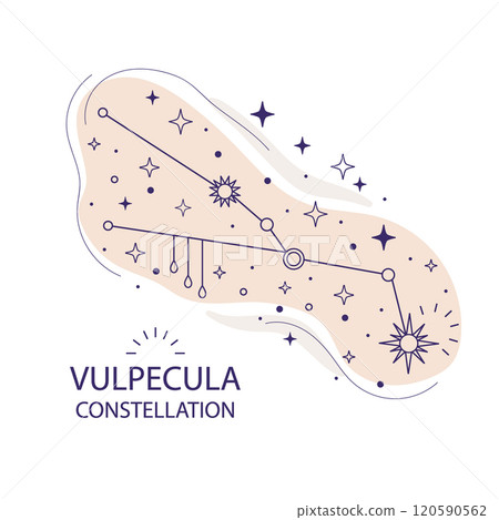 Star constellation Vulpecula vector illustration Star constellation Vulpecula vector illustration 120590562