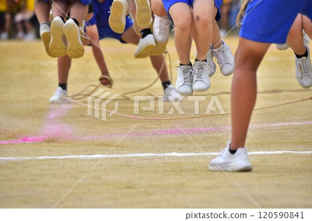 運動日，跳繩，腳 120590841