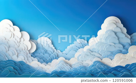 AI image: An illustration of a cumulonimbus cloud in a blue summer sky 120591006