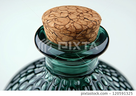 Cork pops from green wine bottle during celebratory event in a festive atmosphere Cork pops from green wine bottle during celebratory event in a festive atmosphere 120591325