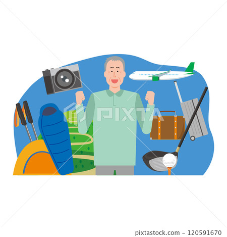 活躍的高級圖像插圖 120591670