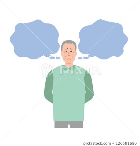 焦慮的老人 120591680