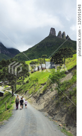 Scenic beauty of Soldados Sebold, destination in Santa Catarina, Brazil. 120591848