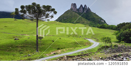 Scenic beauty of Soldados Sebold, destination in Santa Catarina, Brazil. 120591850