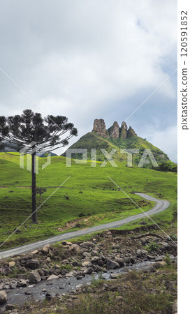 Scenic beauty of Soldados Sebold, destination in Santa Catarina, Brazil. 120591852