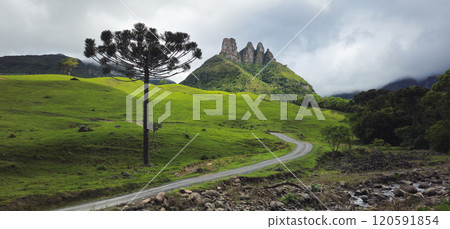 Scenic beauty of Soldados Sebold, destination in Santa Catarina, Brazil. 120591854