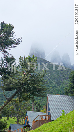 Scenic beauty of Soldados Sebold, destination in Santa Catarina, Brazil. 120591857