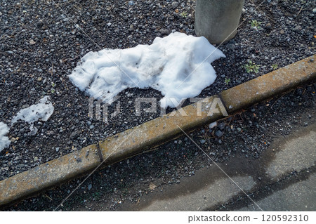 Remaining melted snow from shoveling 120592310