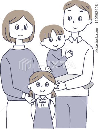 Young couple with two children 120592498