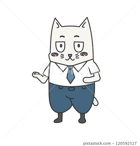 Business animal (cat or dog) in one-handed explanation pose | Clip art Business animal (cat or dog) in one-handed explanation pose | Clip art 120592527