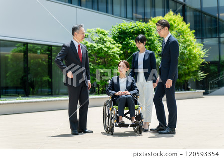 Business wheelchair team 120593354
