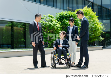 Business wheelchair team 120593357