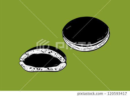 簡單的銅鑼燒插圖 120593417